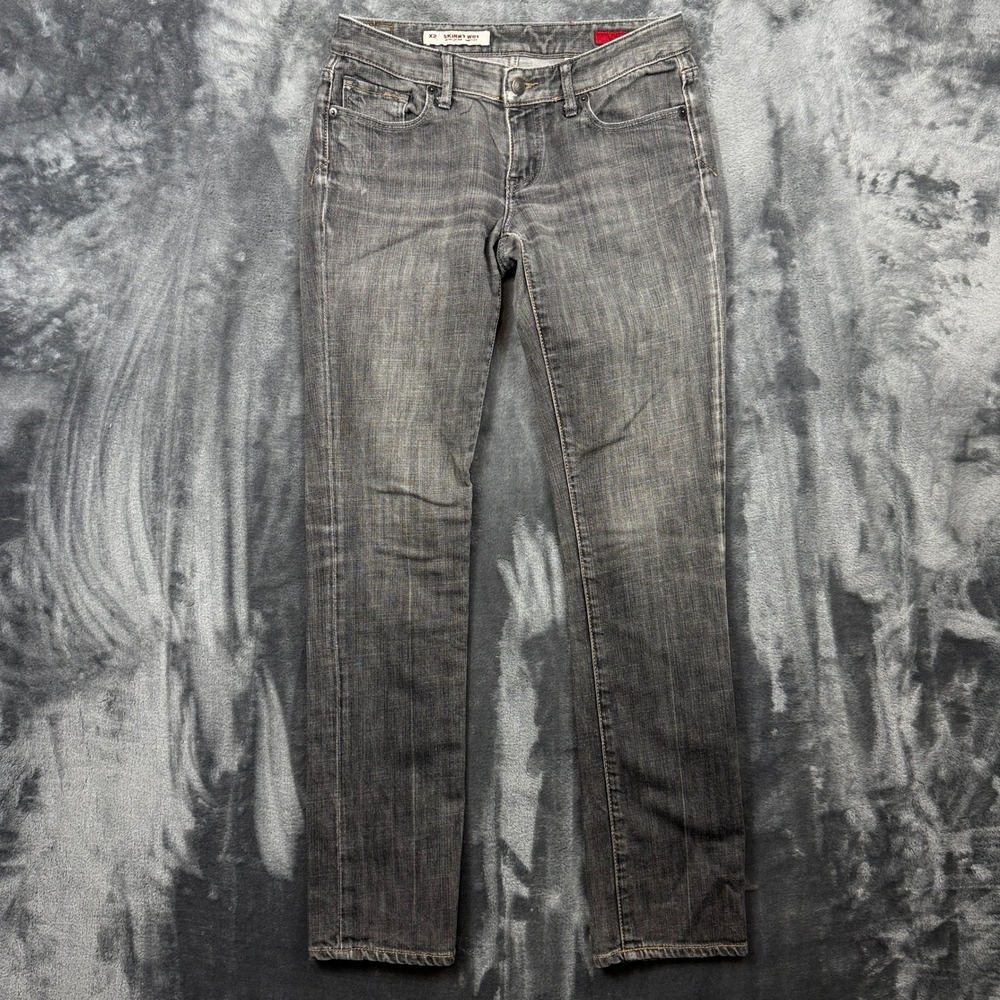 X2 Skinny W01 Jeans Womens Size 4 Gray Ultra Low Rise Skinny Leg Denim